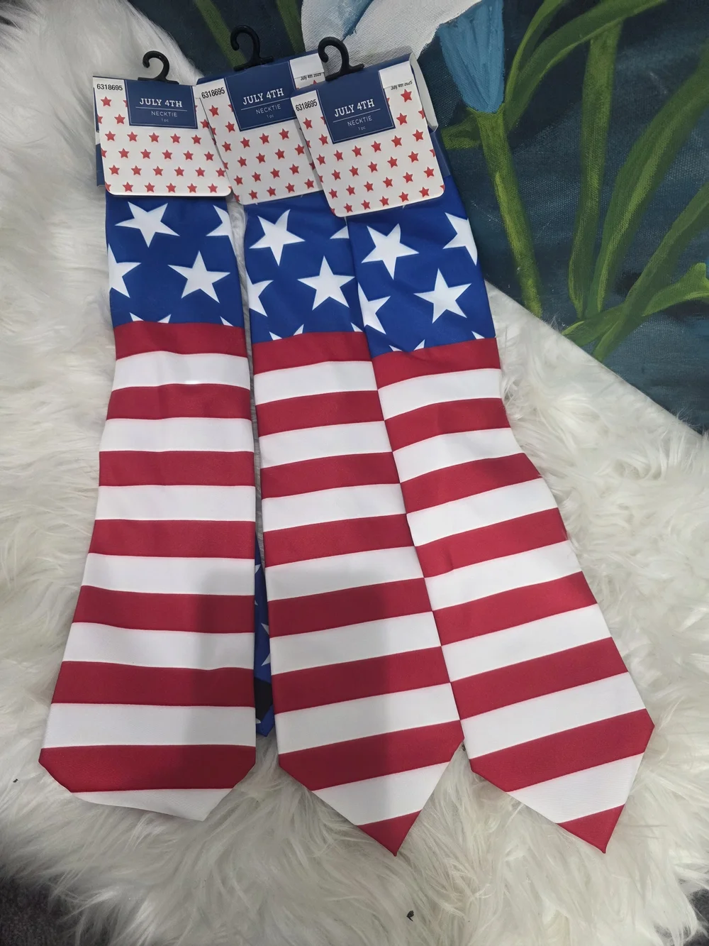 Source Unknown July 4th Necktie - Red, White & Blue Stars and Stripes